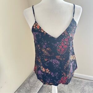 Forever 21 Small Floral Cami Top | Black Multi Spaghetti Strap Tank  NWT